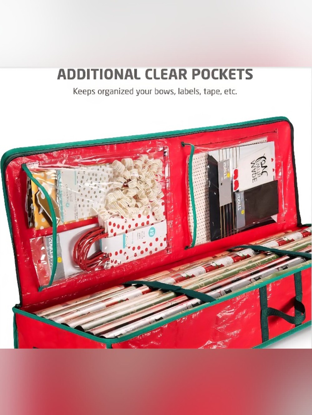 ZOBER Gift Wrapping Paper Organizer Storage - 40" Gift Wrap Storage Container - Picture 3 of 5